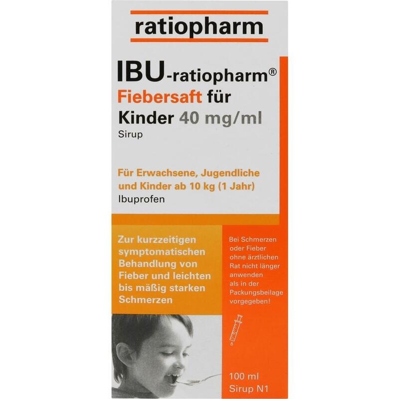 IBU-RATIOPHARM Fiebersaft für Kinder 40 mg/ml