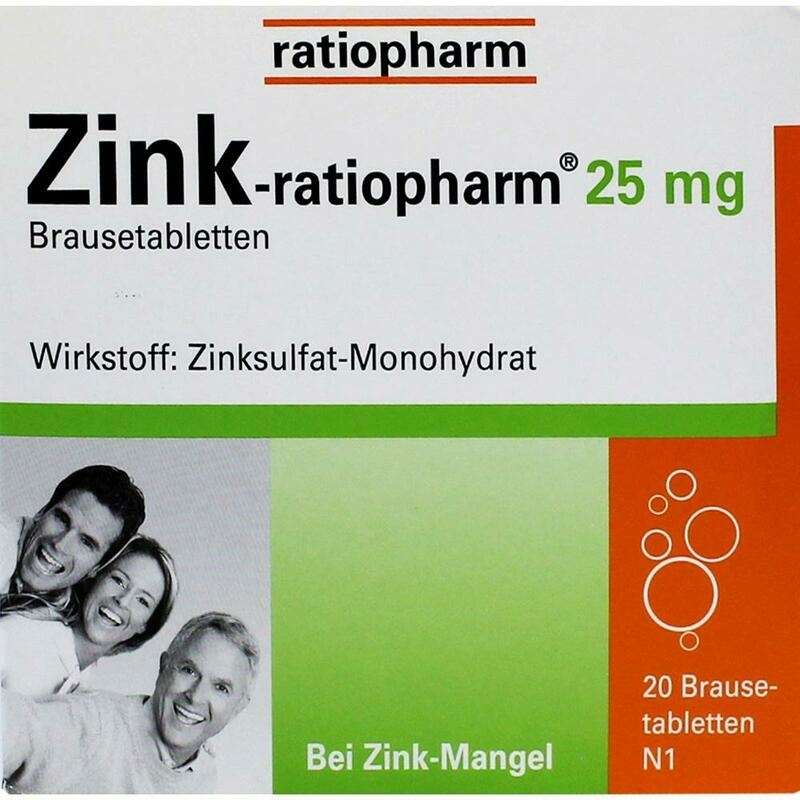 ZINK-RATIOPHARM 25 mg Brausetabletten