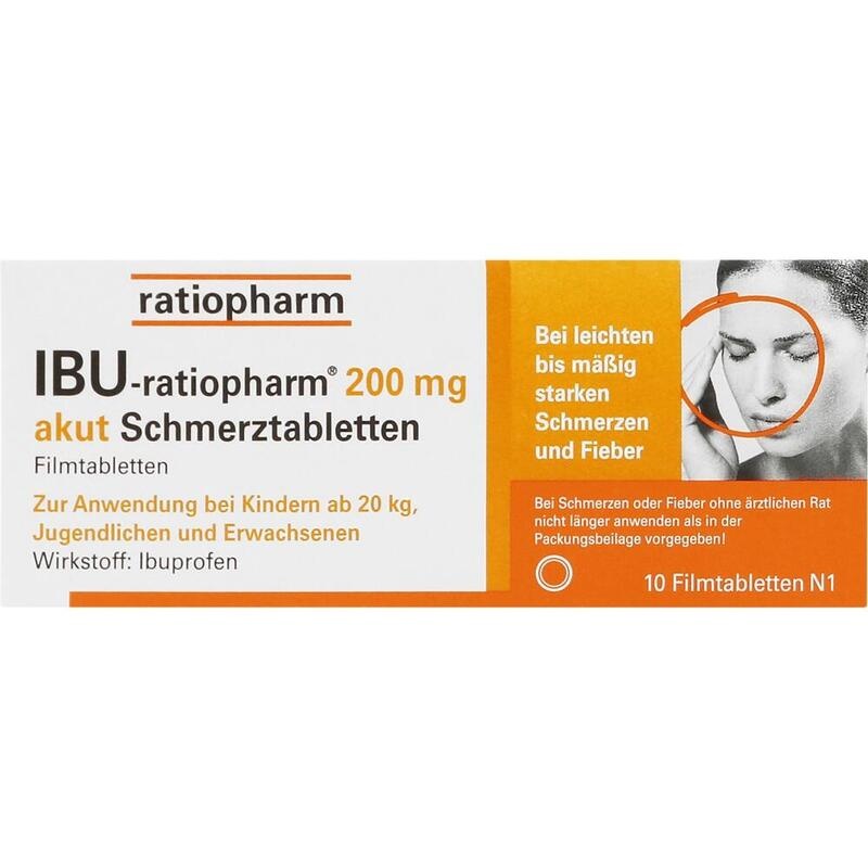 IBU-RATIOPHARM 200 mg akut Schmerztbl.Filmtabl.