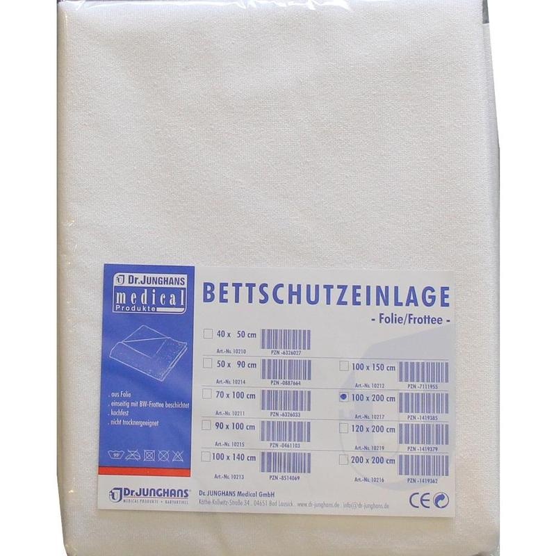 BETTSCHUTZEINLAGE Folie Frottee 100x200 cm