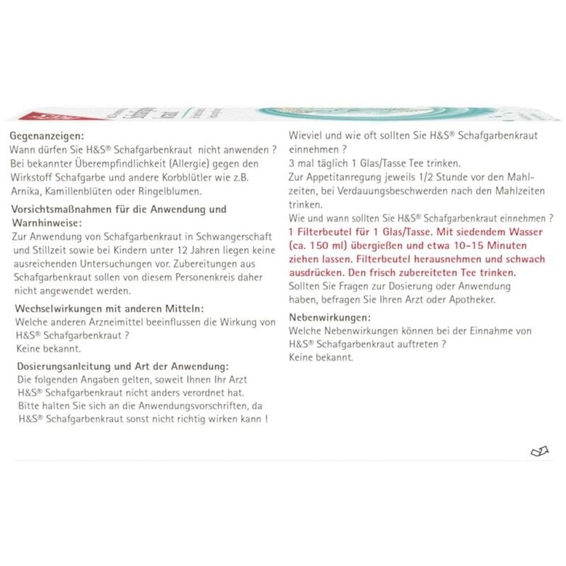 H&S Schafgarbentee Filterbeutel