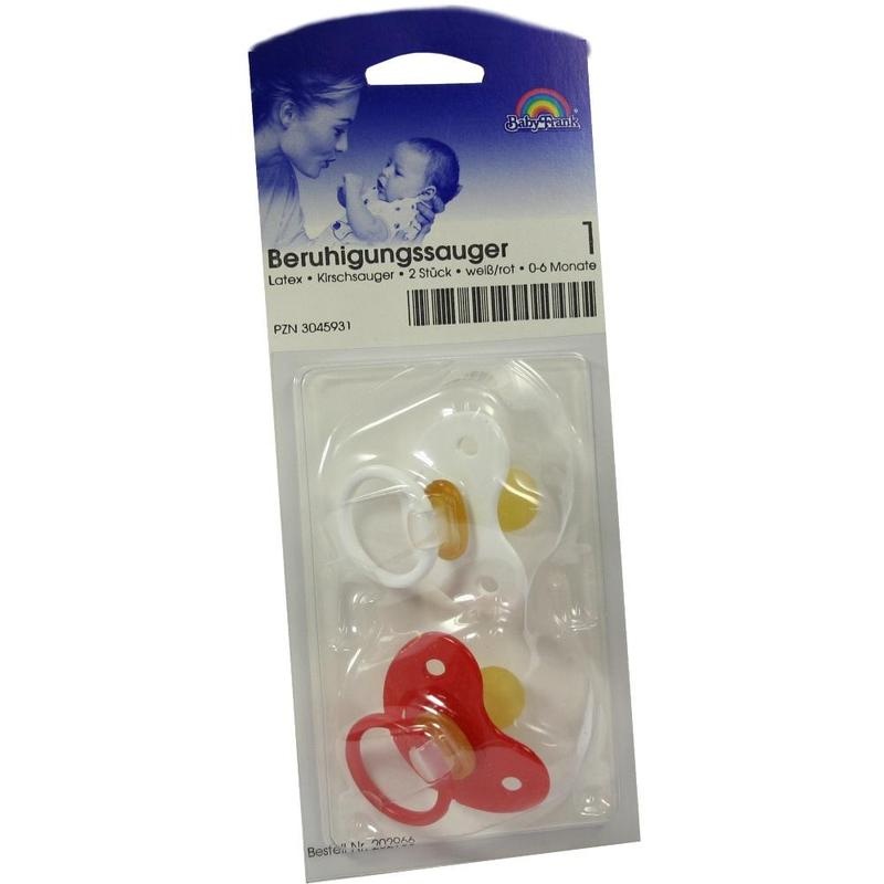SAUGER Kirsche Latex Gr.1 0-6 Mon.weiß/rot