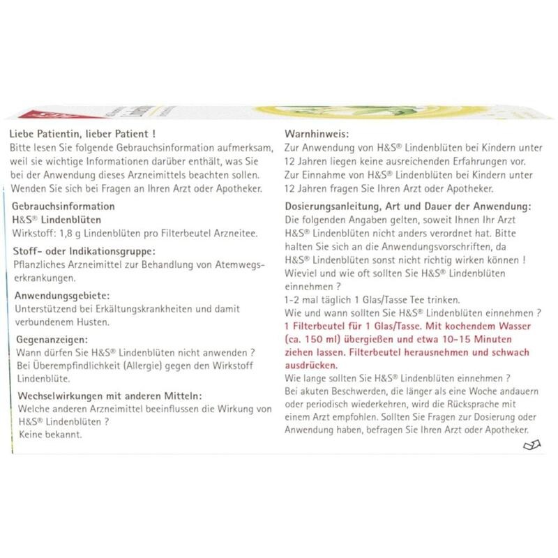 H&S Lindenblüten Tee Filterbeutel