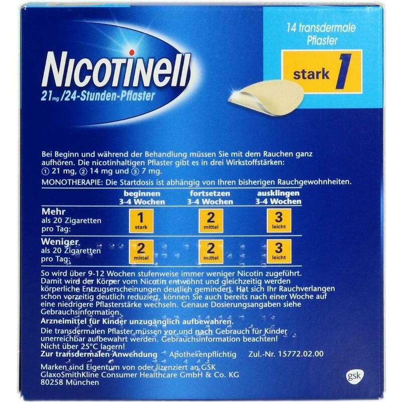 NICOTINELL 21 mg/24-Stunden-Pflaster 52,5mg