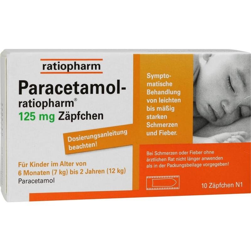 PARACETAMOL-ratiopharm 125 mg Zäpfchen