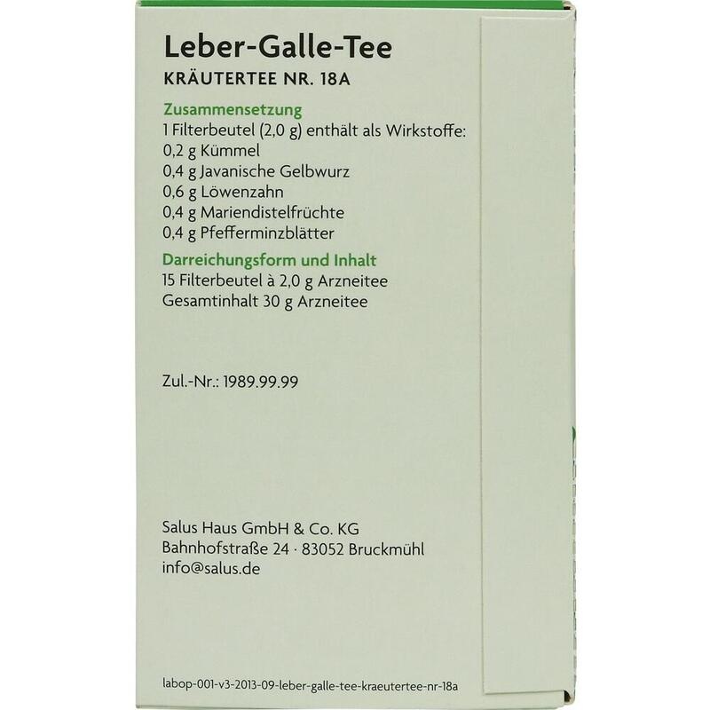 LEBER GALLE-Tee Kräutertee Nr.18a Salus Filterbtl.