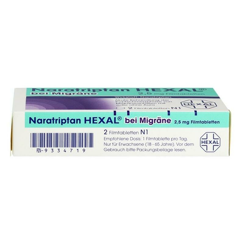 NARATRIPTAN HEXAL bei Migräne 2,5 mg Filmtabletten