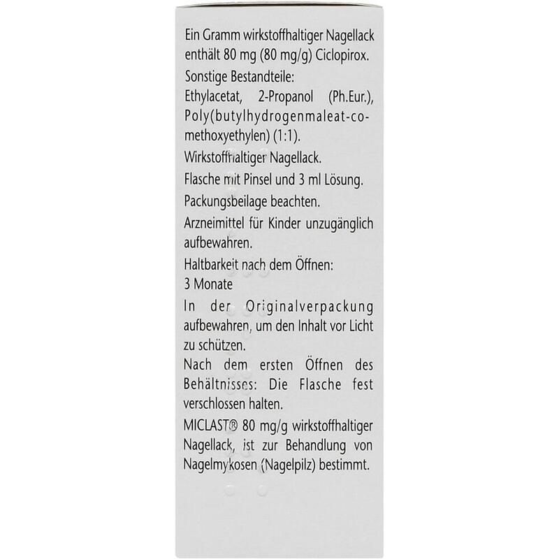 MICLAST 80 mg/g wirkstoffhaltiger Nagellack