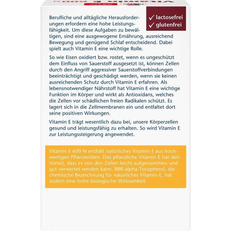 DOPPELHERZ Vitamin E 600 N Weichkapseln