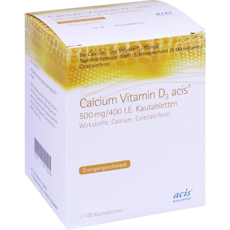 CALCIUM VITAMIN D3 acis 500 mg/400 I.E. Kautabl.