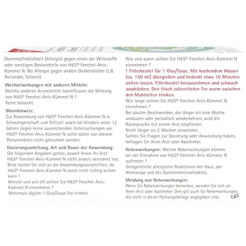 H&S Fenchel-Anis-Kümmel N Filterbeutel