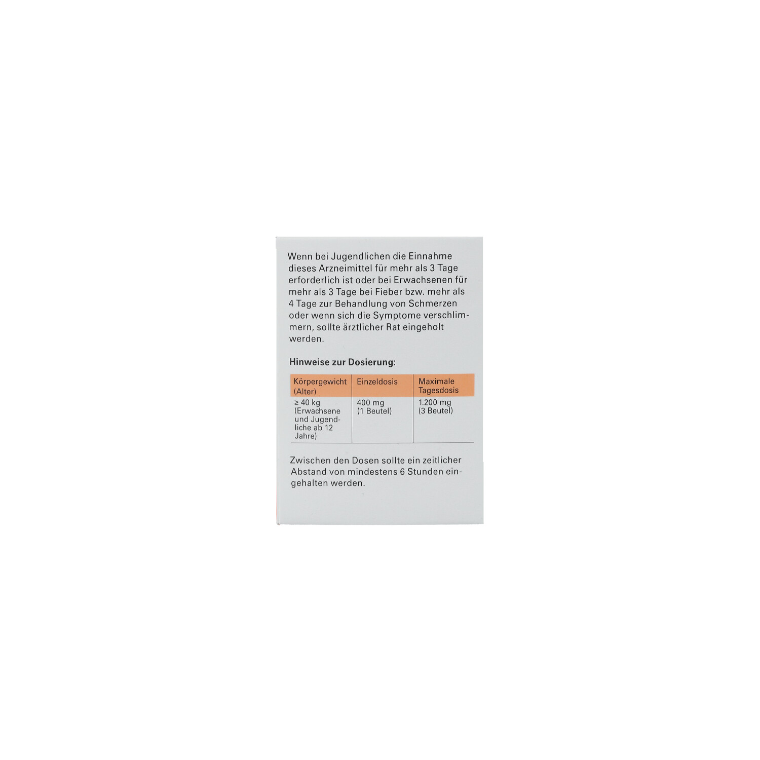 IBU-RATIOPHARM direkt 400 mg Pulver zum Einnehmen
