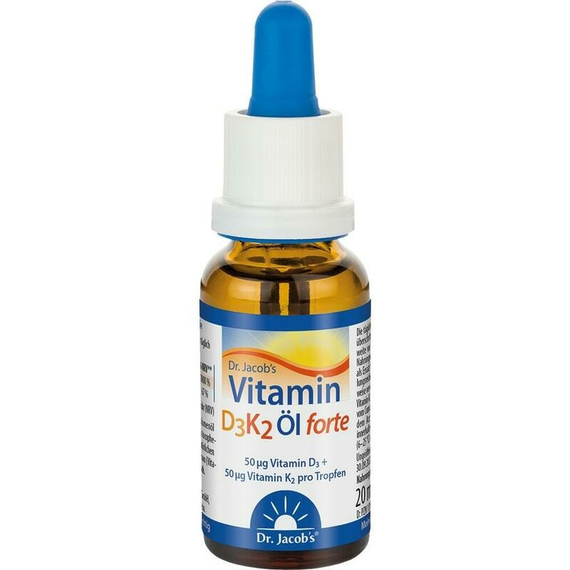 VITAMIN D3K2 Öl forte 2000 I.E. D3+K2 Dr.Jacob's