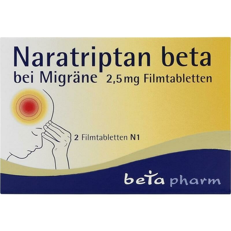 NARATRIPTAN beta bei Migräne 2,5 mg Filmtabletten