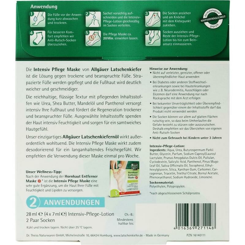 ALLGÄUER LATSCHENK. Intensiv Pflege Maske f.Füße