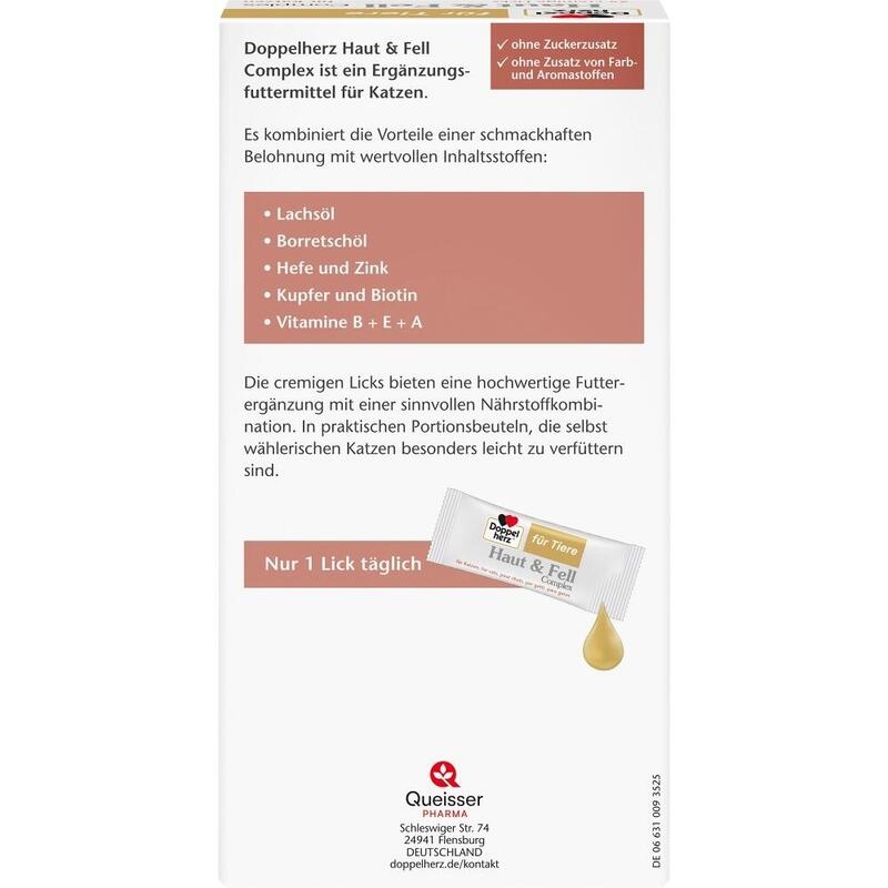 DOPPELHERZ für Tiere Haut&Fell Compl.Port.B.f.Kat.