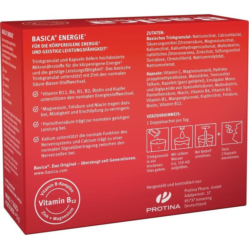 BASICA Energie Trinkgranulat+Kapseln f.7 Tage Kpg.