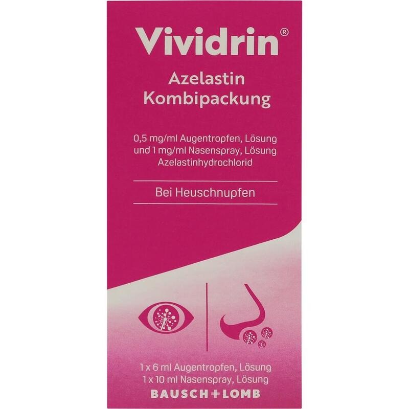 VIVIDRIN Azelastin Kombi.0,5 mg/ml ATR+1 mg/ml NAS