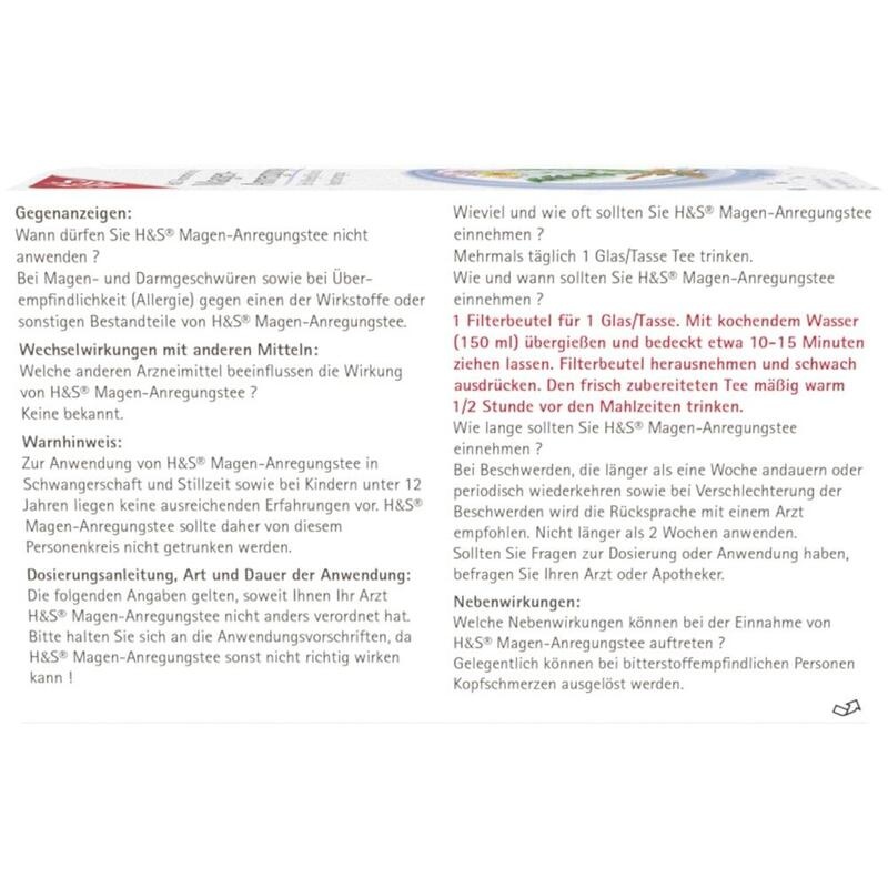 H&S Magen-Anregungstee Filterbeutel