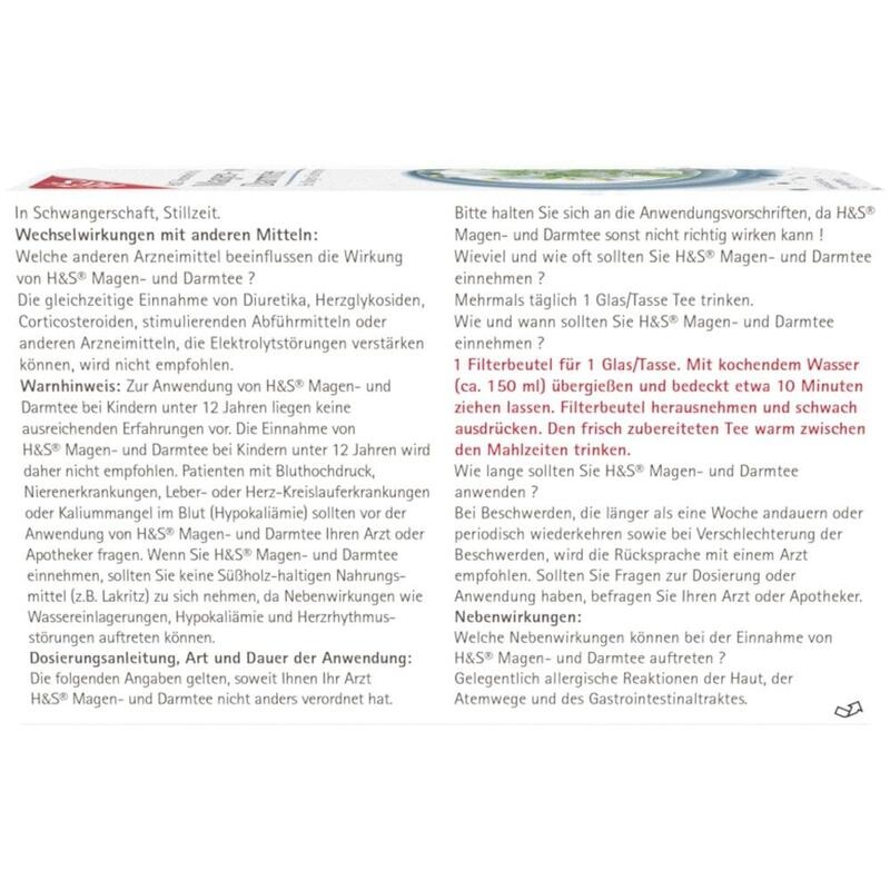 H&S Magen- und Darmtee Filterbeutel
