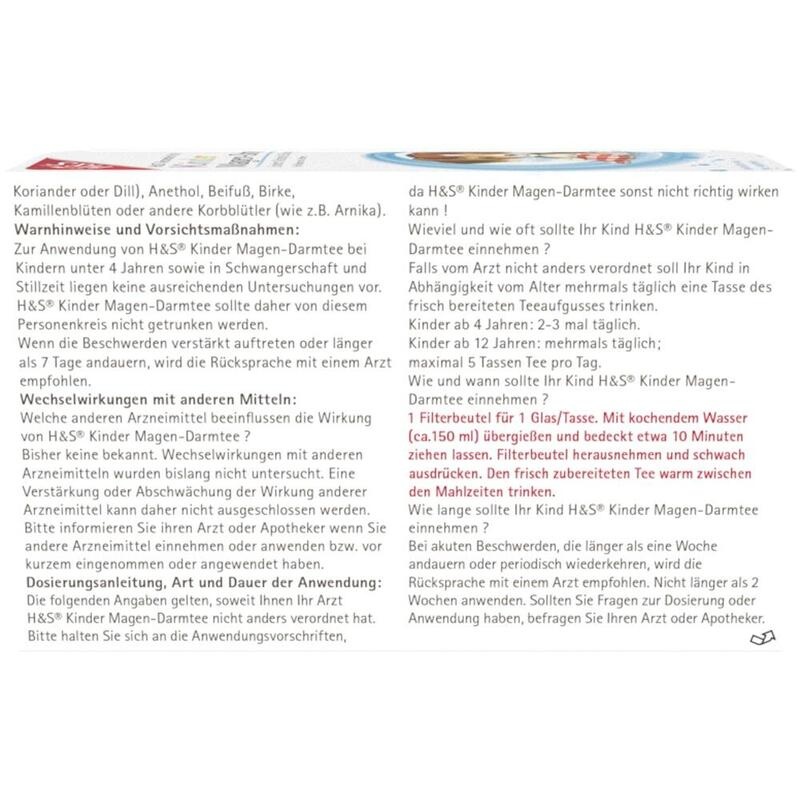 H&S Kinder Magen-Darmtee Filterbeutel