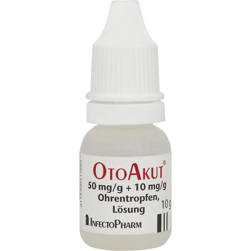 OTOAKUT 50 mg/g + 10 mg/g Ohrentropfen Lösung