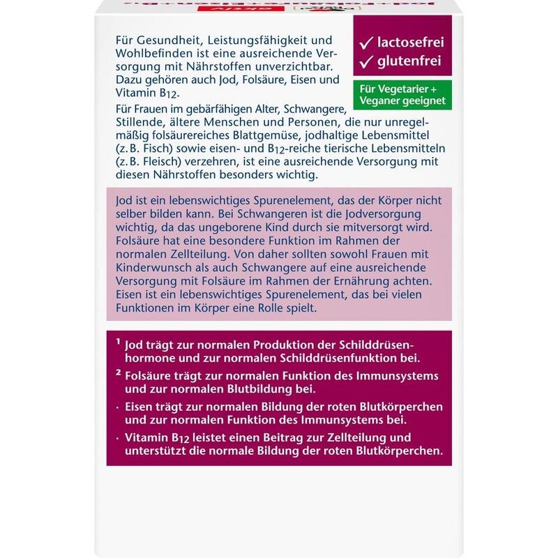 DOPPELHERZ Jod+Folsäure+Eisen+B12 Tabletten