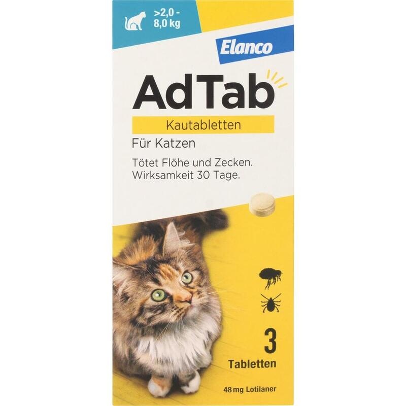 ADTAB 48 mg Kautabletten für Katzen >2-8 kg